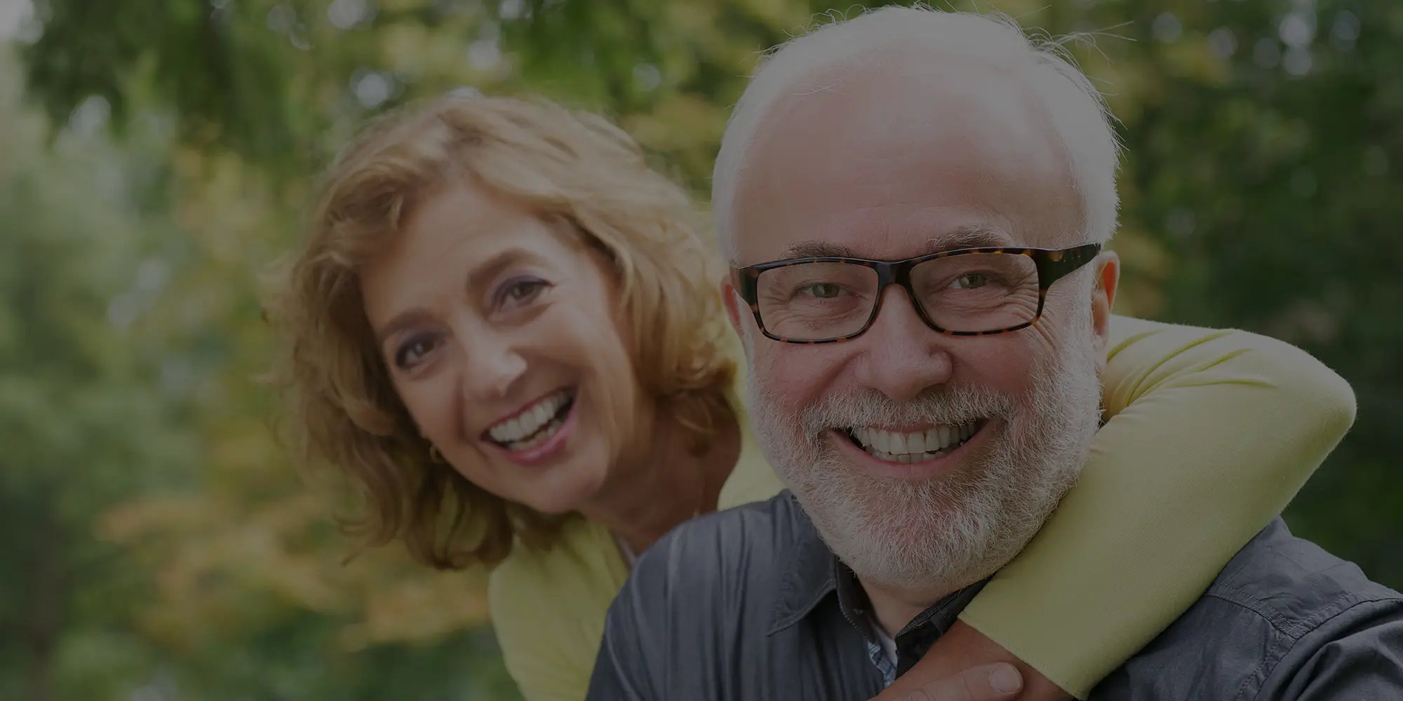 Senior Couple Smiling Outside